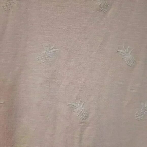 Talbots Women's Pale Pink Cotton Crew Neck Short Sleeve T-Shirt w Embroidered Wh - Picture 7 of 10